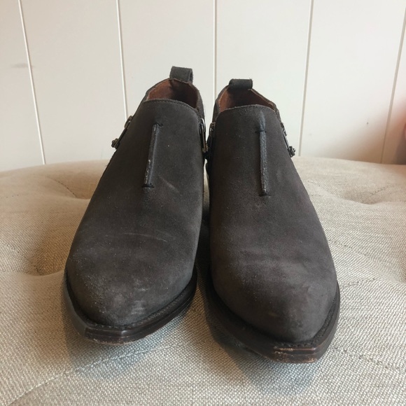 Frye Shooties in Dark Grey Suede - Picture 2 of 8